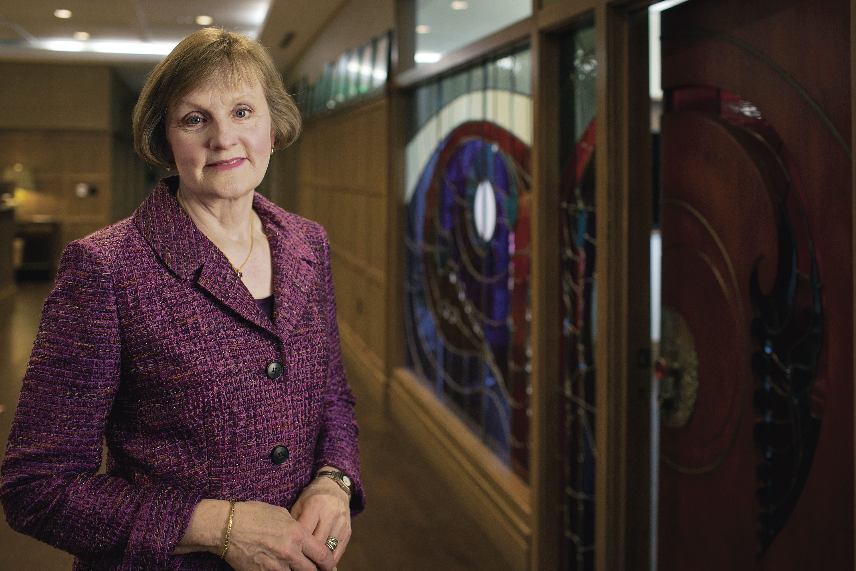 PERFECT FIT: A door from Margaret Cargill’s home graces the office of Cargill Philanthropies CEO Christine Morse.