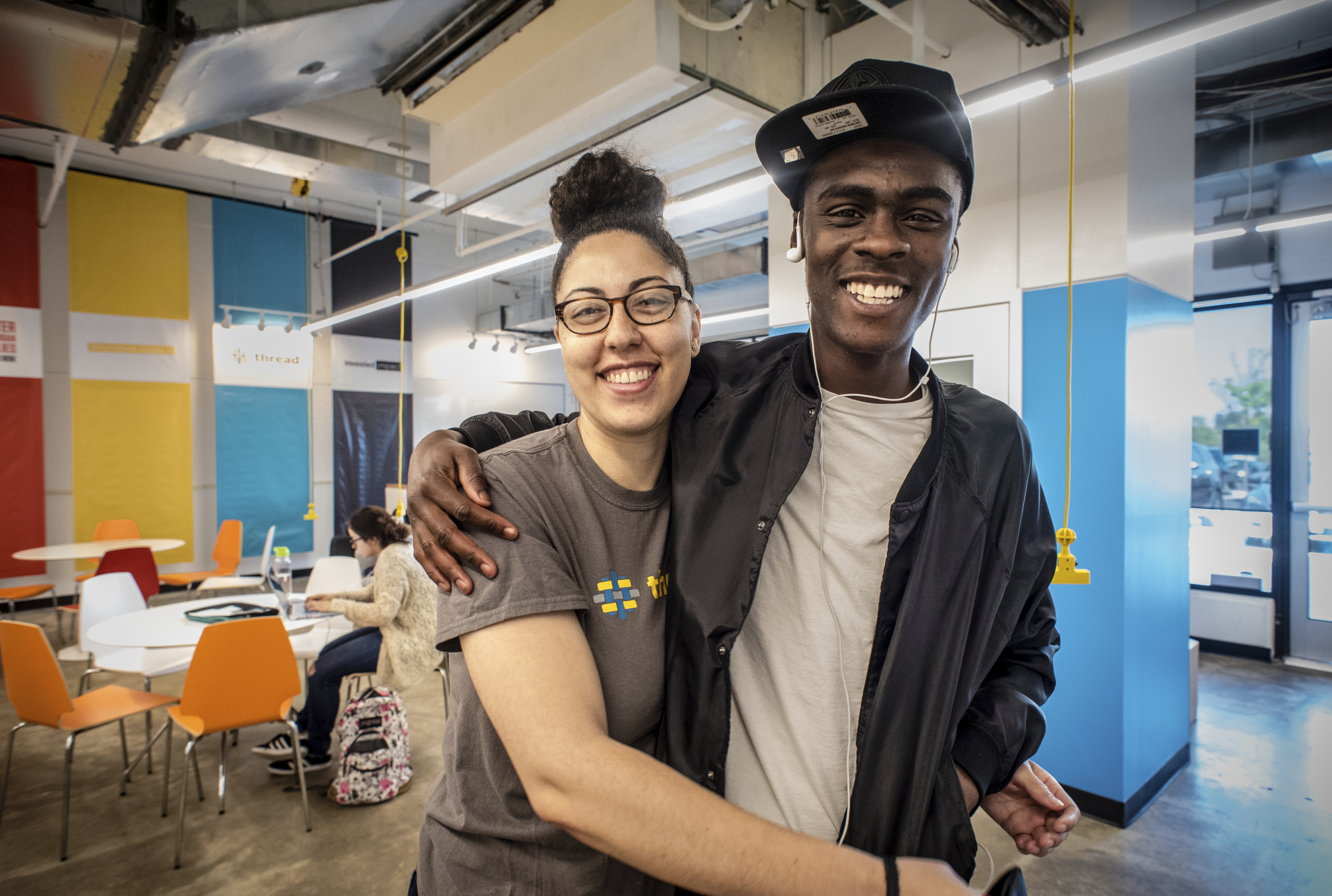 Desiree Herrera met Braxton Ryan five years ago, when he was a high school freshman. Thread’s method of encircling struggling teenagers with adult volunteers like her for 10 years has shown promising results.