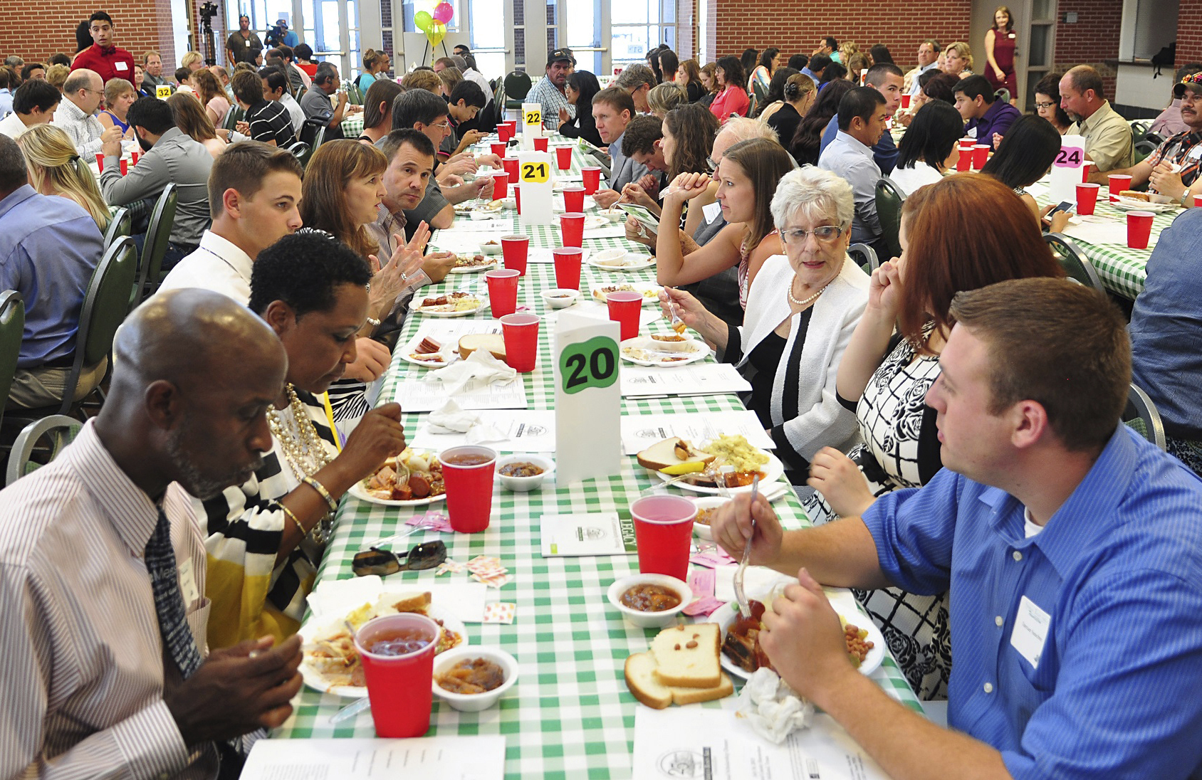 Participants at a scholarship dinner to honor the 300 or so recipients of nearly $600,000 in funds annually from Permian Basin Area Foundation.