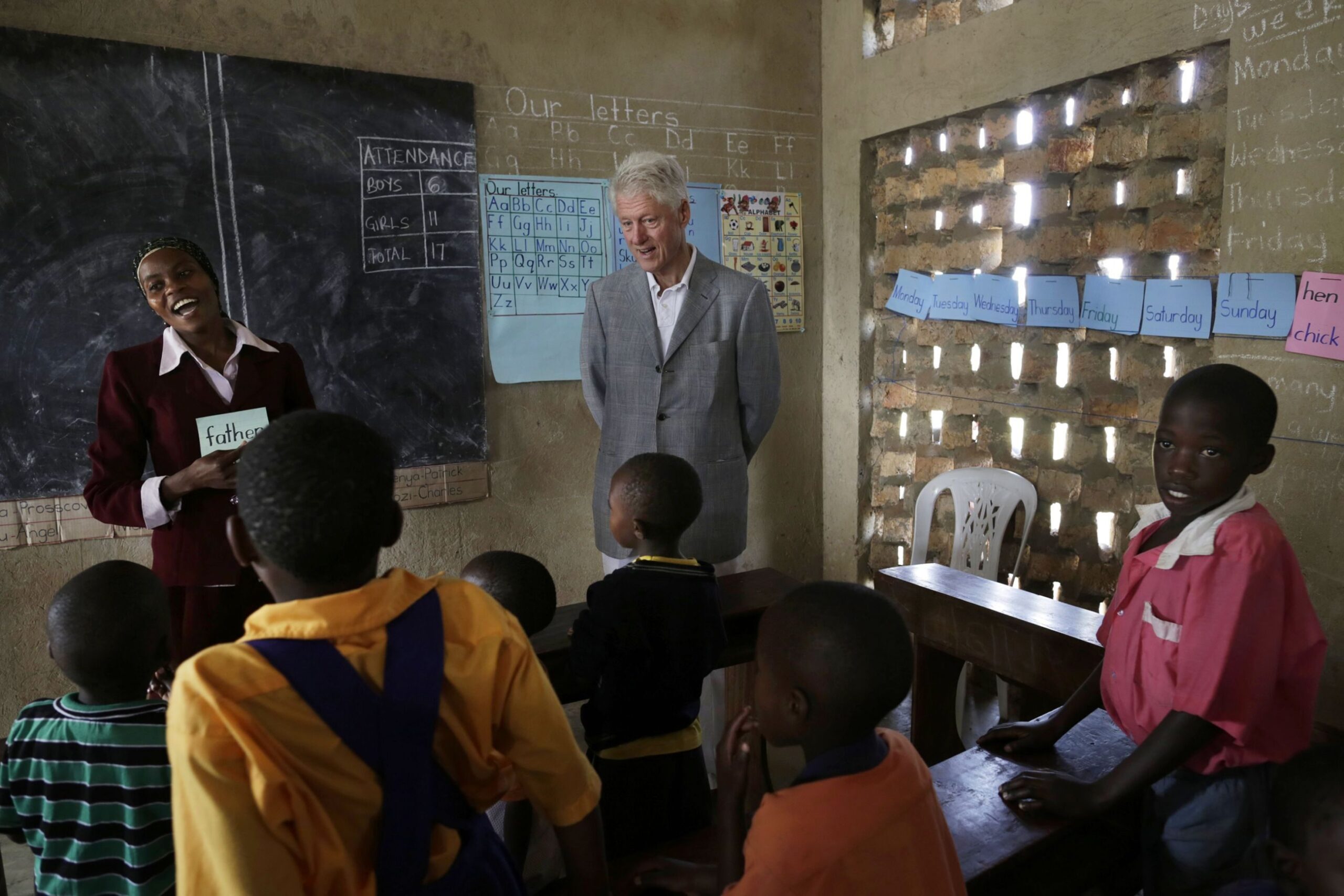 If Hillary Clinton is elected president, Bill Clinton will step down from the foundation. The Clinton Foundation solicits donations for programs around the world, such as the Building Tomorrow Academy, a school in Uganda.