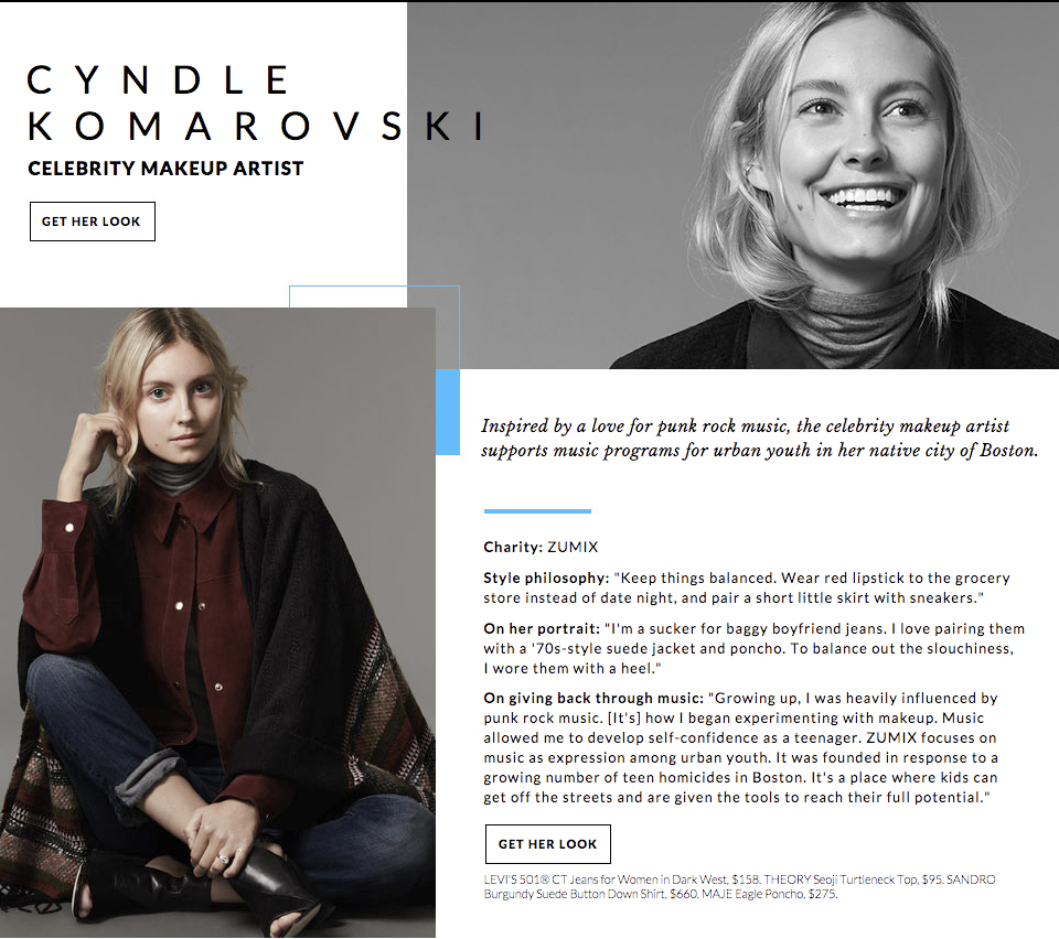 From the Bloomingdale’s Icons With Impact campaign. 