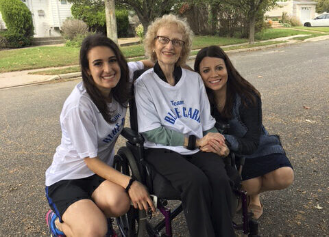 Masha Pearl (right) with Holocaust survivor Irene Hizme.