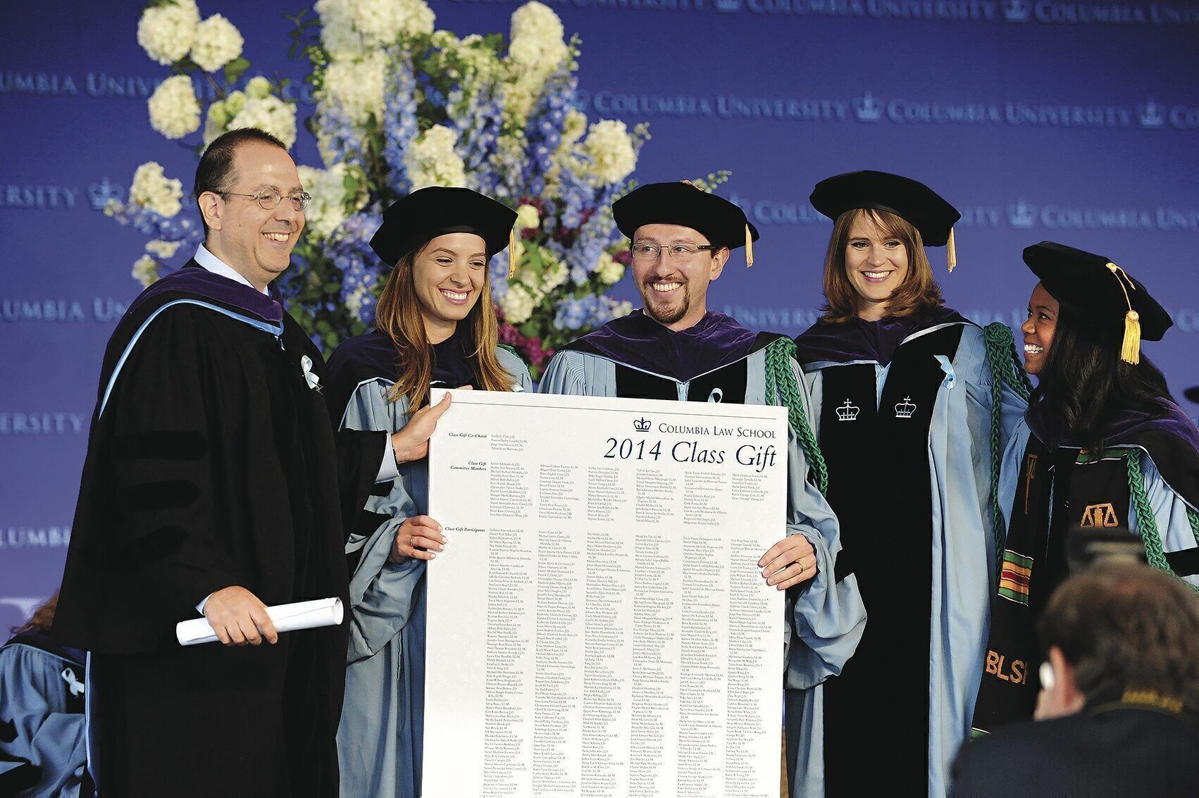 A STAR FUNDRAISER: At Columbia, David Schizer (far left) led a $353 million capital drive.