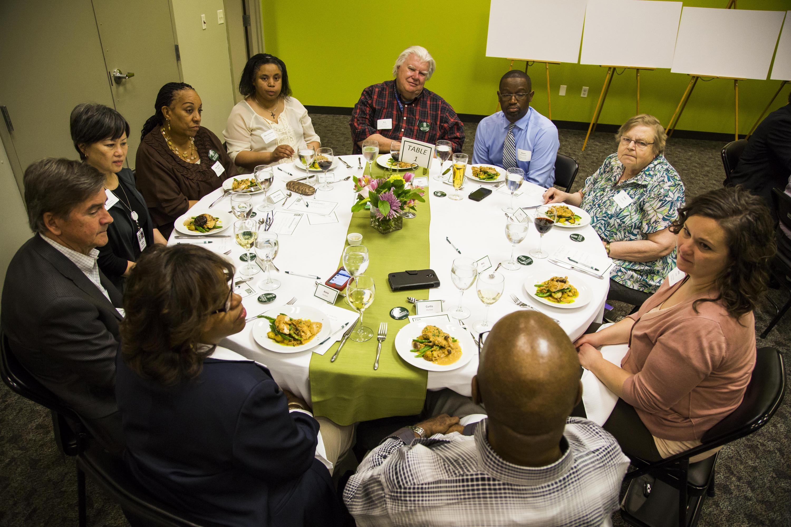 The Chicago Community Trust celebrated its 100th birthday this year and invited community members to share a meal and discuss philanthropy.