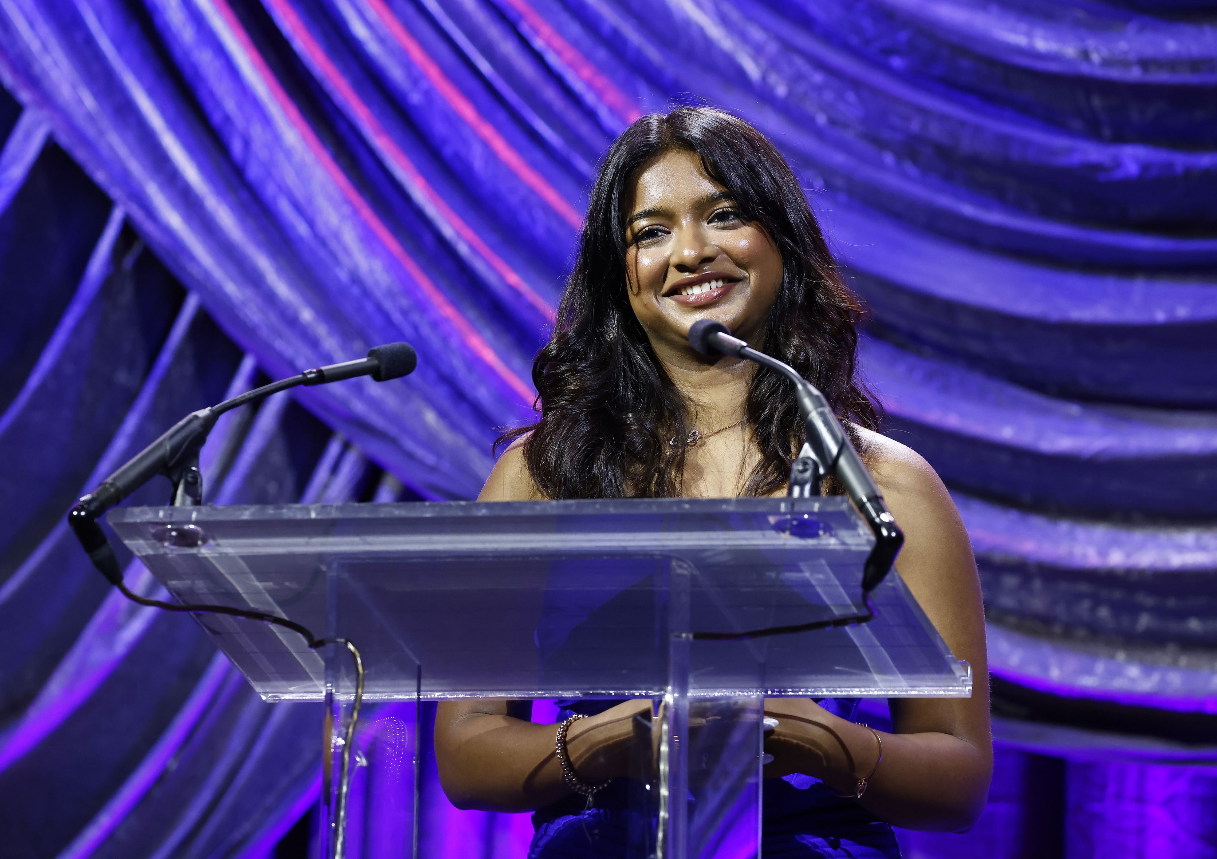 Shrusti Amula speaks onstage during the George H. W. Bush Points of Light Awards