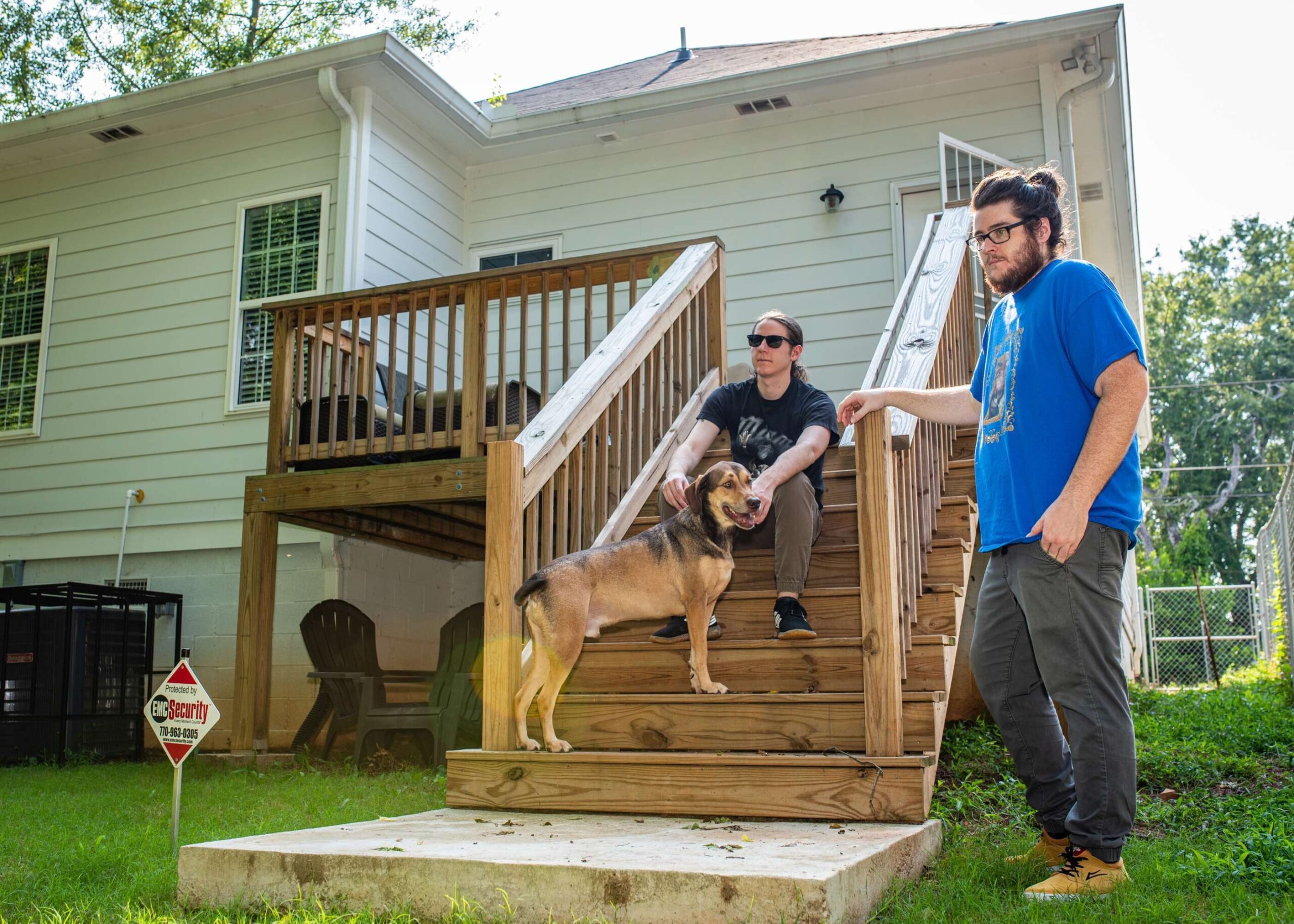 The Brown bothers at their home purchased through the Atlanta Land Trust.