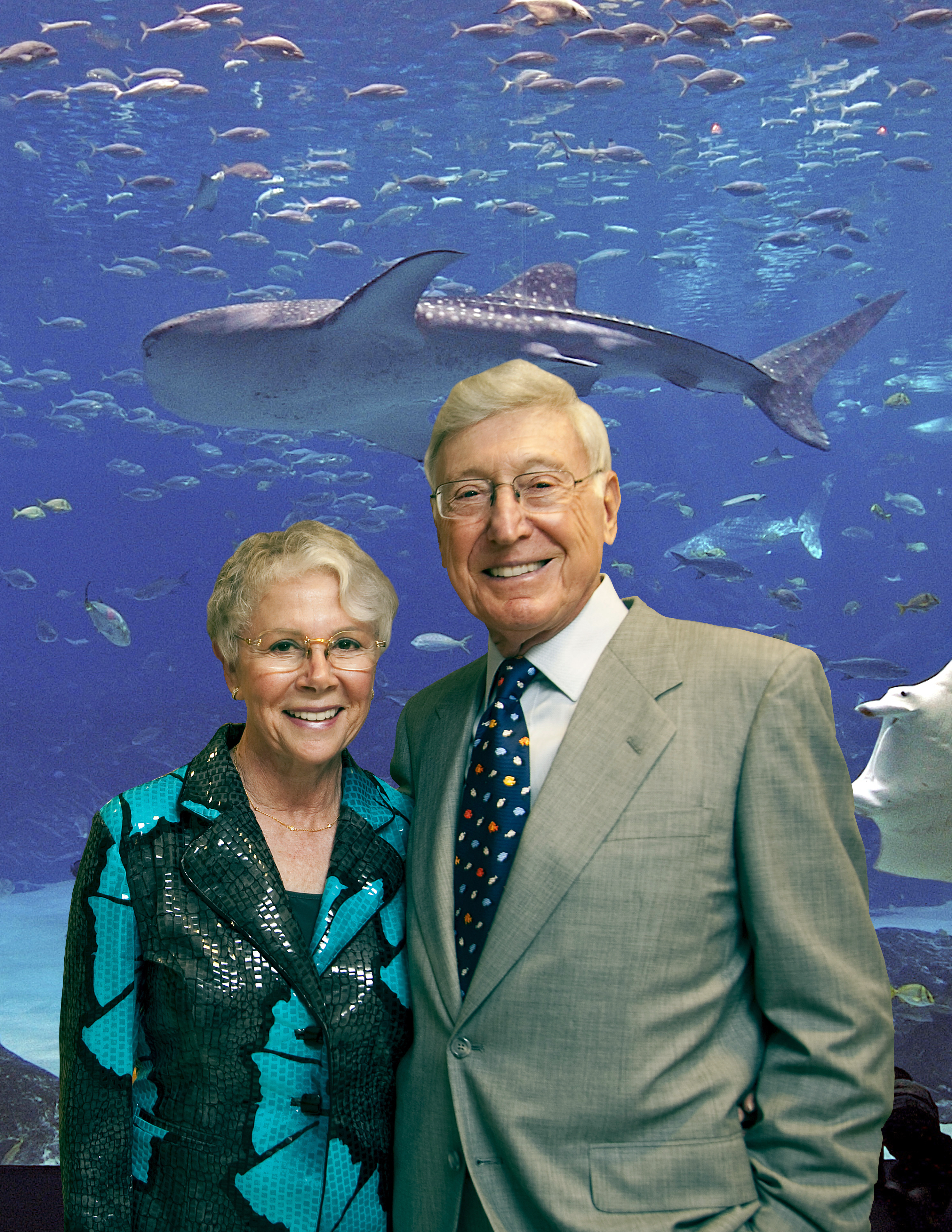 Billi and Bernie Marcus at the Georgia Aquarium.