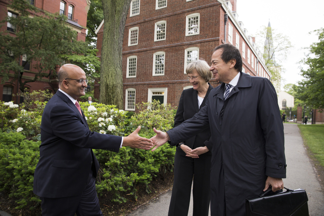 John A. Paulson in Massachusetts Hall at Harvard University
