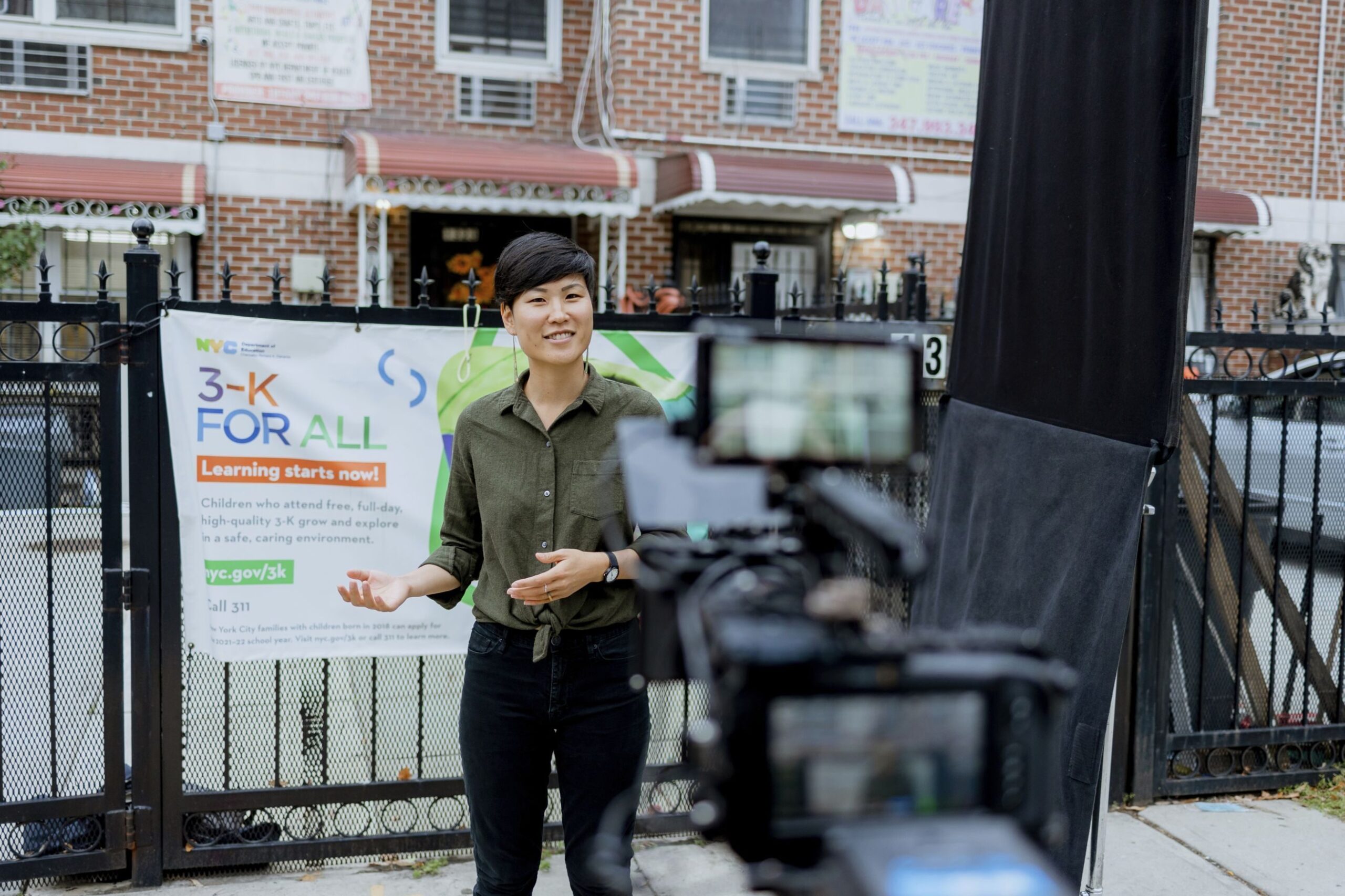 Jaime-Jin Lewis poses for a photo in New York on Oct. 5, 2021. Lewis is one of the winners of the year’s David Prize.