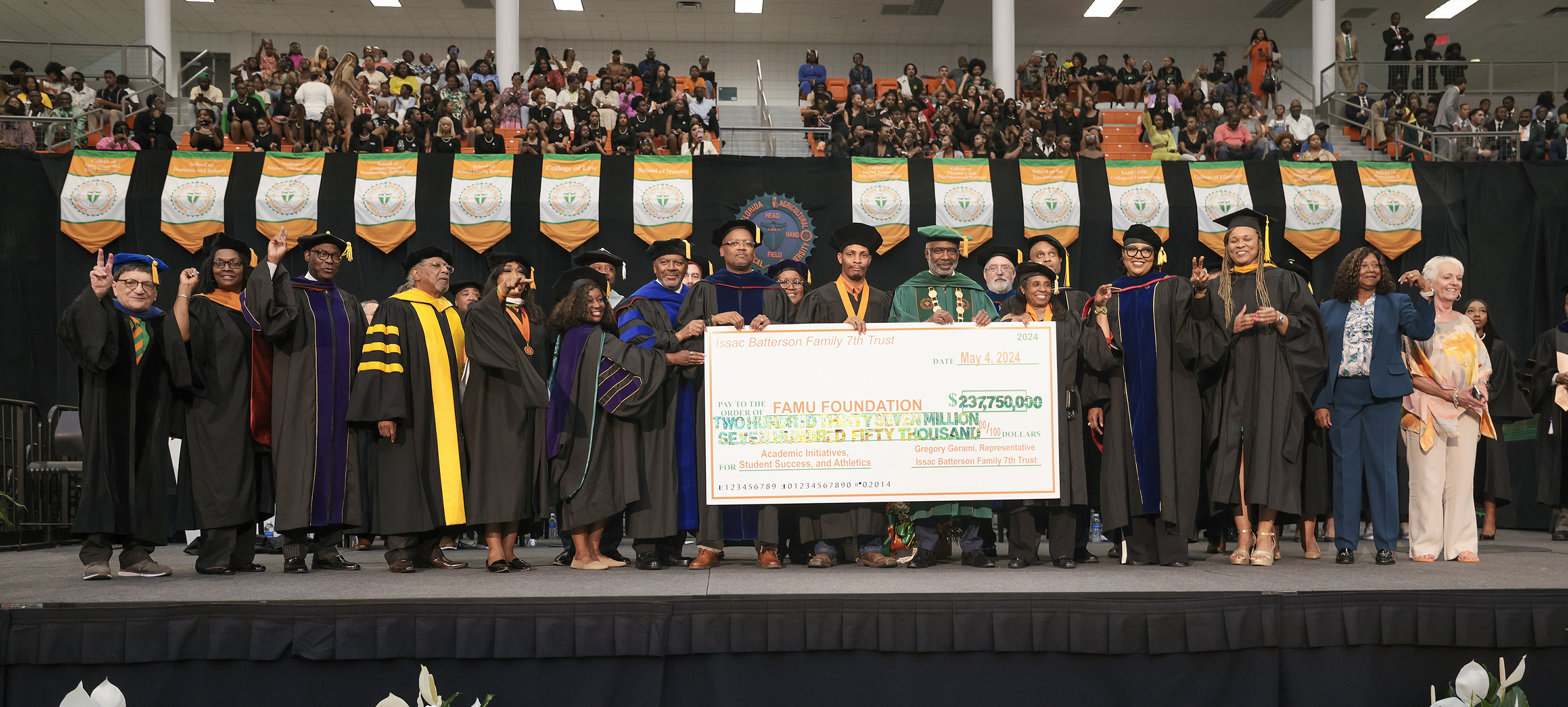 Florida A&amp;M University celebrates its Spring 2024 Commencement with guest speaker Gregory Gerami, whose $237 million donation of stock to the school in May is now under scrutiny.
