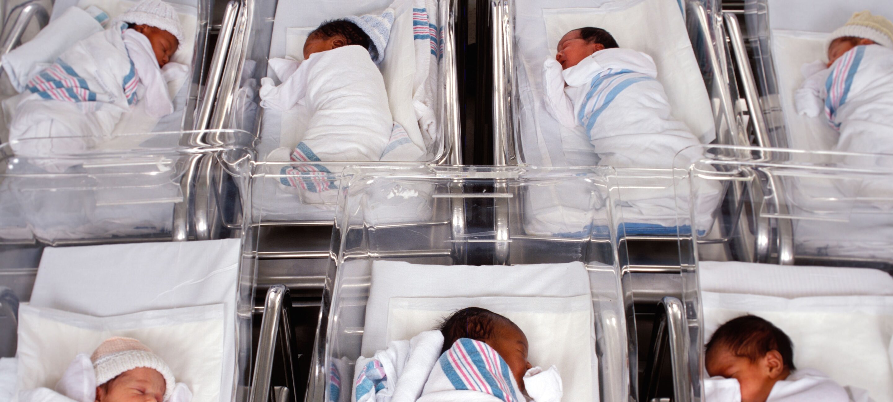 AB46YJ Many babies in maternity ward at hospital