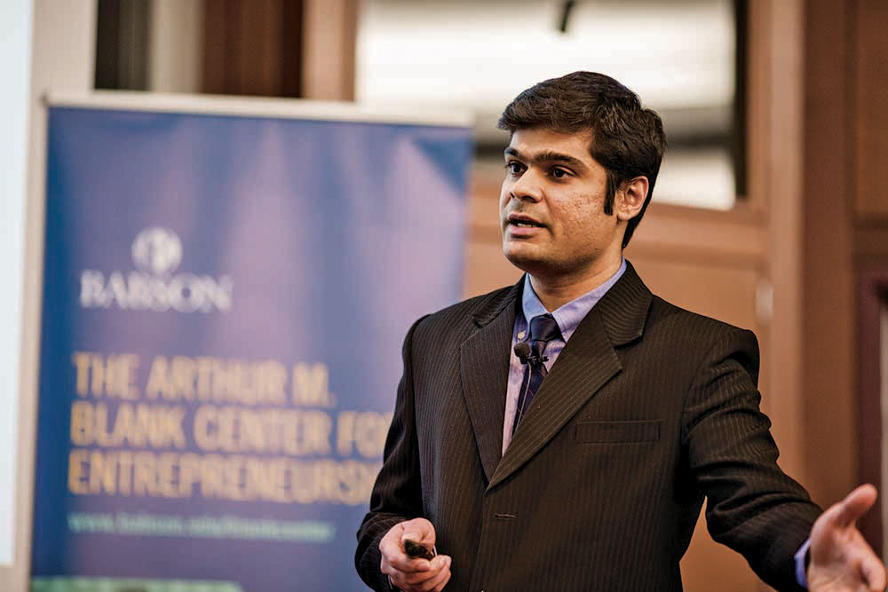 Ravish Majithia MBA’18 presents his business, Magnomer, at the Blank Center’s 2018 B.E.T.A. Challenge — Babson’s premier new-venture competition.